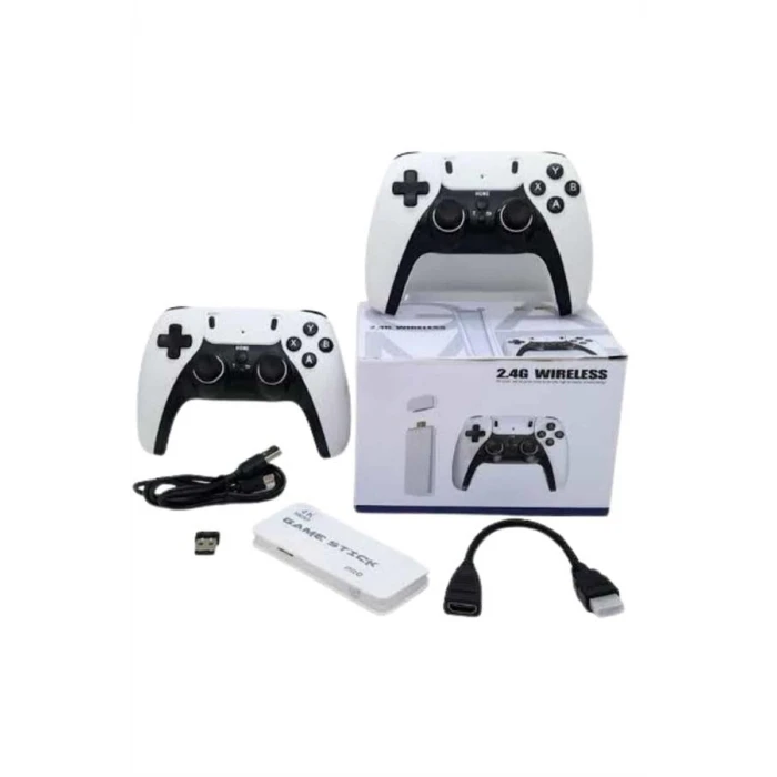 3D 4K 2000 Oyunlu Game Stick Oyun Konsolu Çift Konsol