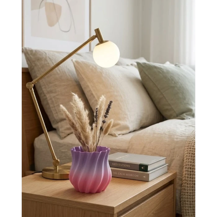 3D KIVRIMLI VAZO PEMBE