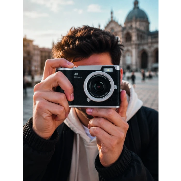 48 MP Dijital Kamera 4K Video Çekim Özellikli Kompakt Tasarım