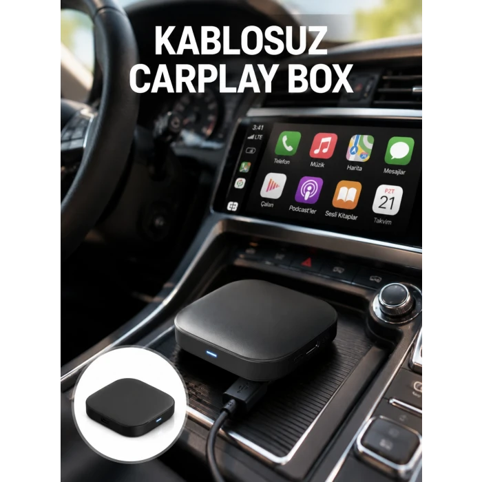 5.8GHz WiFi Destekli Kablosuz Android Auto Dönüştürücü Yeni Nesil