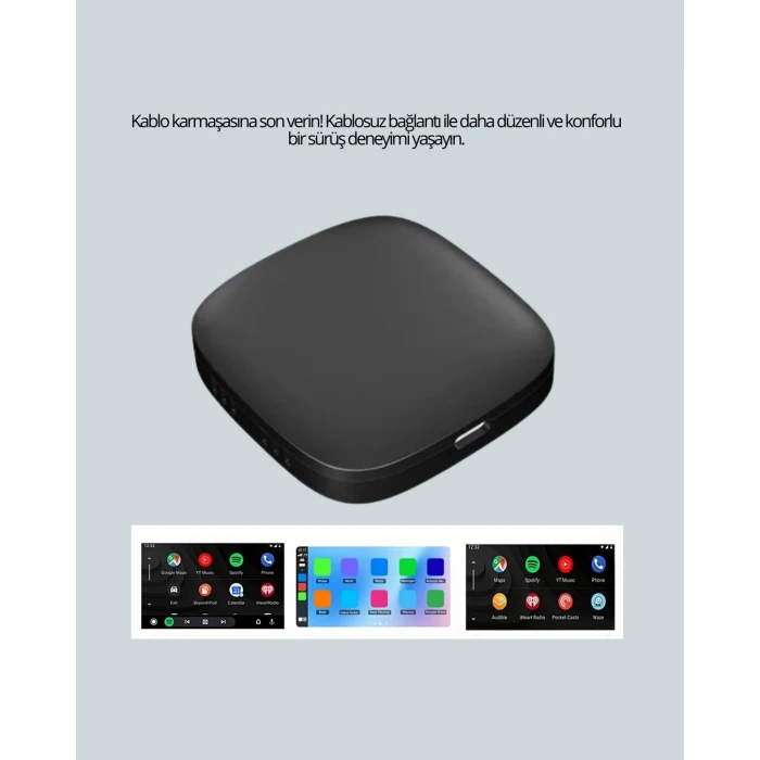 5.8GHz WiFi Destekli Kablosuz Android Auto Dönüştürücü Yeni Nesil