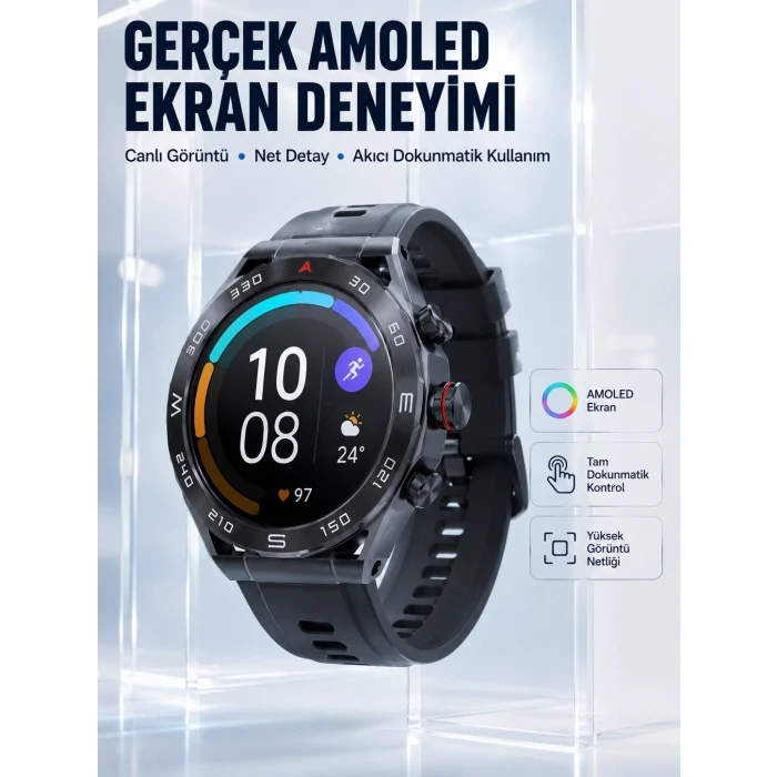 5G Android SIM Kartlı Akıllı Saat Dönebilen HD Kamera AMOLED Ekran GPS Wi-Fi
