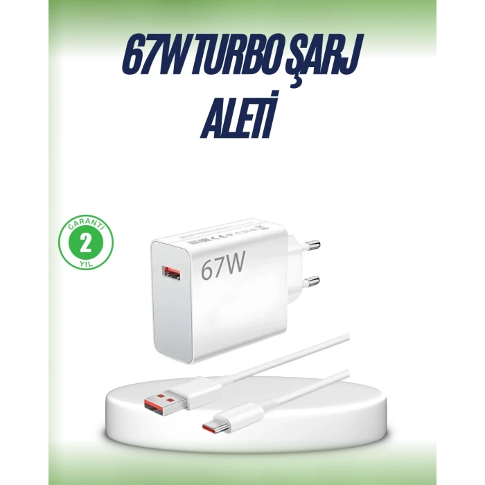 67 Watt Çift Turbo Şarj Adaptörü Reno 4 5 6 Uyumlu