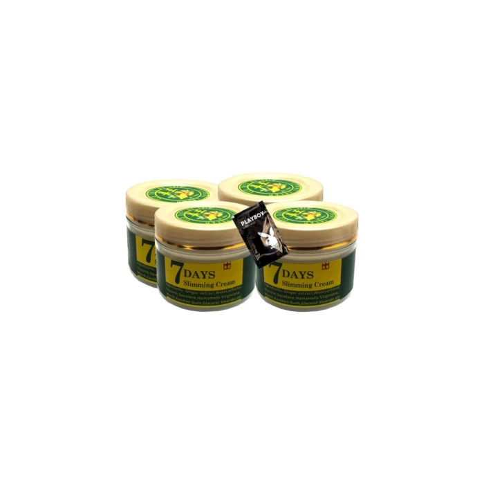 7 Days 4x100 ml Ginger Miracle Slimming Cream Sıkılaştırıcı+1 ad Jel ile