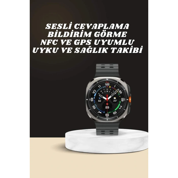 Akıllı Saat Amoled Ekran Bluetooth Bağlantılı Sağlık Takibi GPS Uyumlu