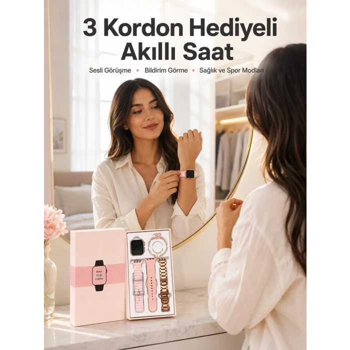Akıllı Saat Bluetooth Bağlantılı Aksesuar Hediyeli GPS Takibi