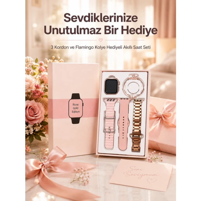 Akıllı Saat Sesli Görüşme Bildirim Görme Uyku ve Sağlık Takibi