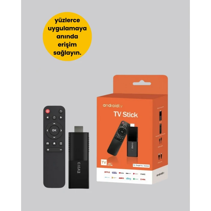 Android TV Stick WiFi ve Bluetooth Bağlantılı