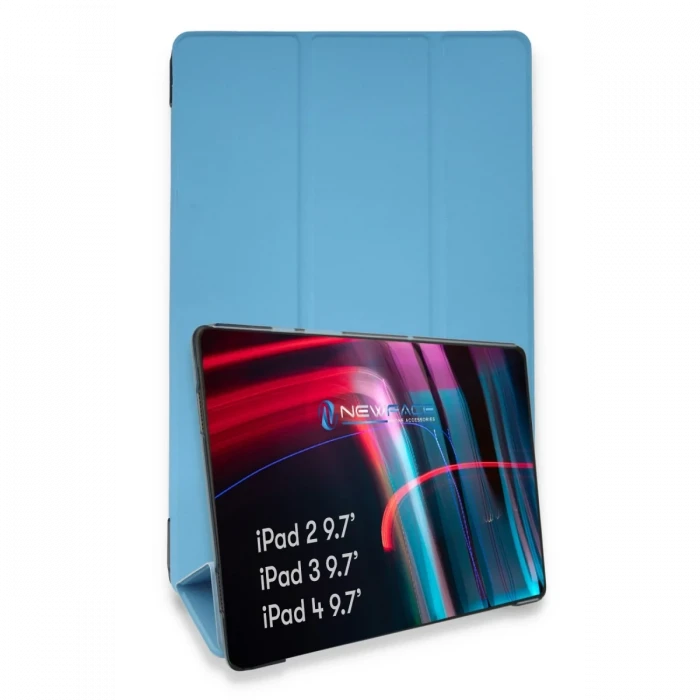 Apple iPad 4 9.7 Kılıf Tablet Smart Kılıf - Mavi