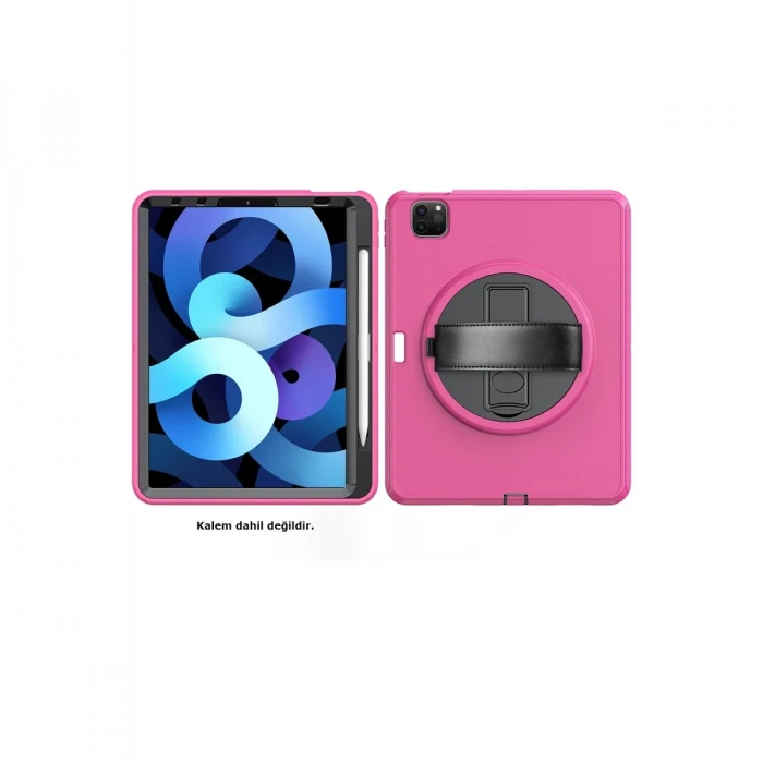 Apple iPad Pro 11 (2018) Kılıf Hand Strap Tablet Kılıfı - Pembe