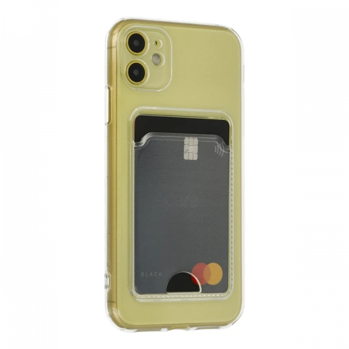 Apple iPhone 11 Kılıf Kart Şeffaf Silikon - Şeffaf