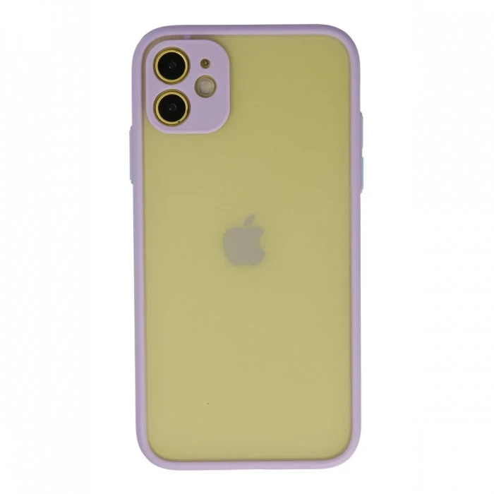 Apple iPhone 11 Kılıf Montreal Silikon Kapak - Mor