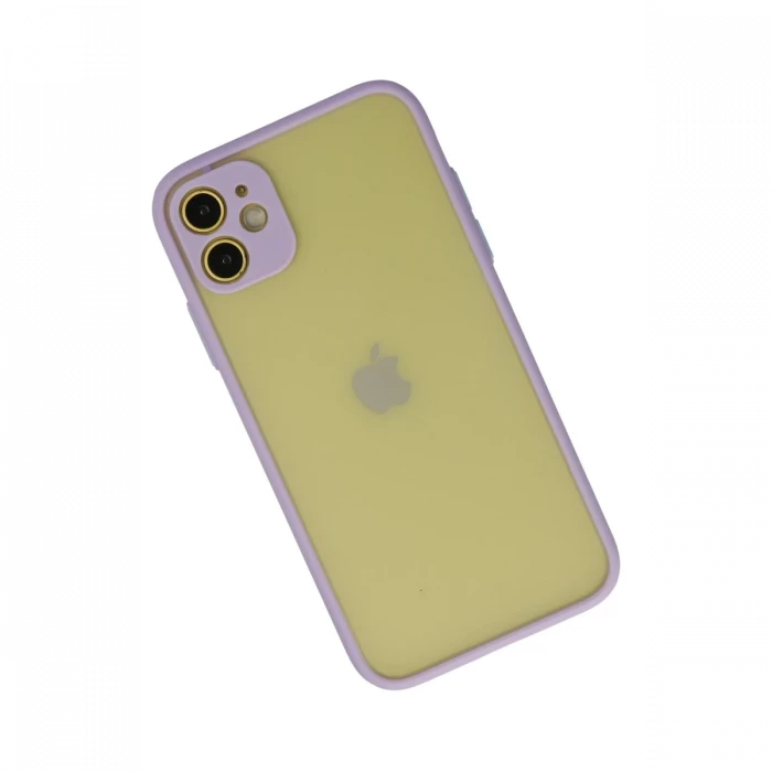 Apple iPhone 11 Kılıf Montreal Silikon Kapak - Mor