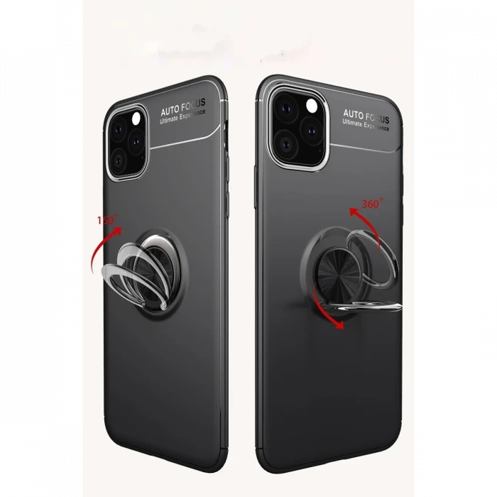 Apple iPhone 11 Pro Kılıf Range Yüzüklü Silikon - Mavi