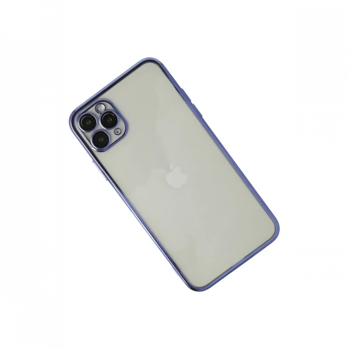 Apple iPhone 11 Pro Kılıf Razer Lensli Silikon - Mor