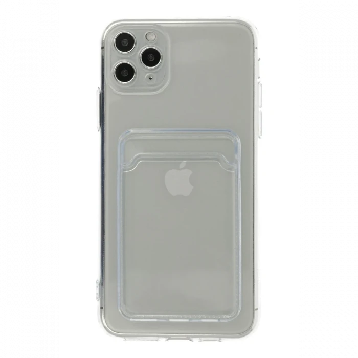 Apple iPhone 11 Pro Max Kılıf Kart Şeffaf Silikon - Şeffaf