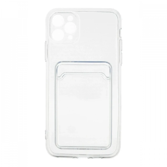 Apple iPhone 11 Pro Max Kılıf Kart Şeffaf Silikon - Şeffaf