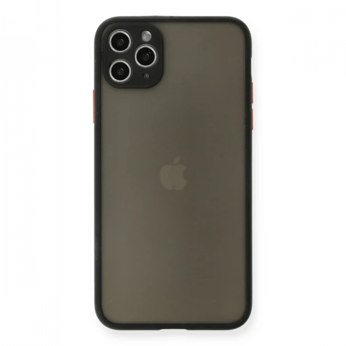 Apple iPhone 11 Pro Max Kılıf Montreal Silikon Kapak - Siyah