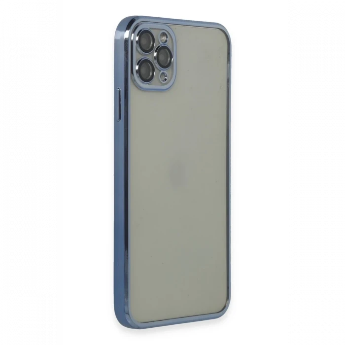 Apple iPhone 11 Pro Max Kılıf Razer Lensli Silikon - Açık Mavi