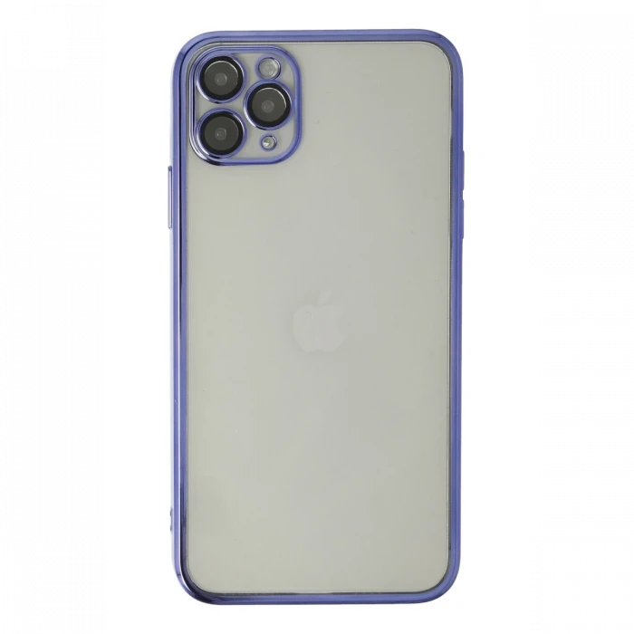 Apple iPhone 11 Pro Max Kılıf Razer Lensli Silikon - Mor