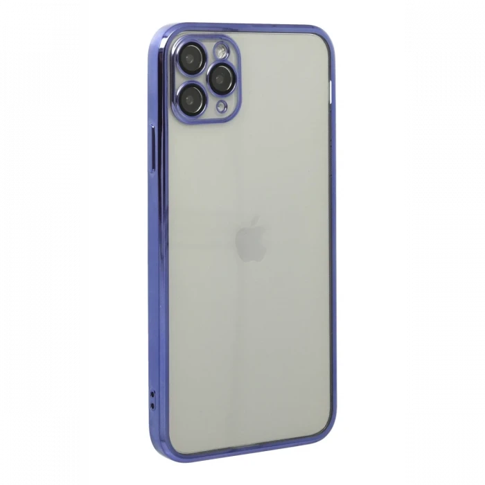 Apple iPhone 11 Pro Max Kılıf Razer Lensli Silikon - Mor