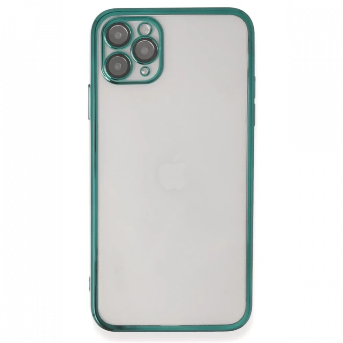 Apple iPhone 11 Pro Max Kılıf Razer Lensli Silikon - Yeşil