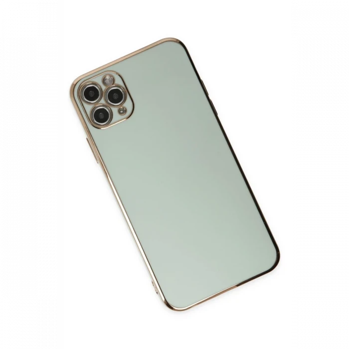 Apple iPhone 11 Pro Max Kılıf Volet Silikon - Açık Yeşil