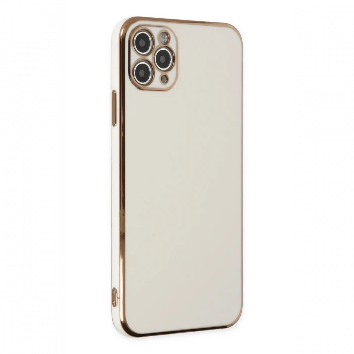 Apple iPhone 11 Pro Max Kılıf Volet Silikon - Beyaz