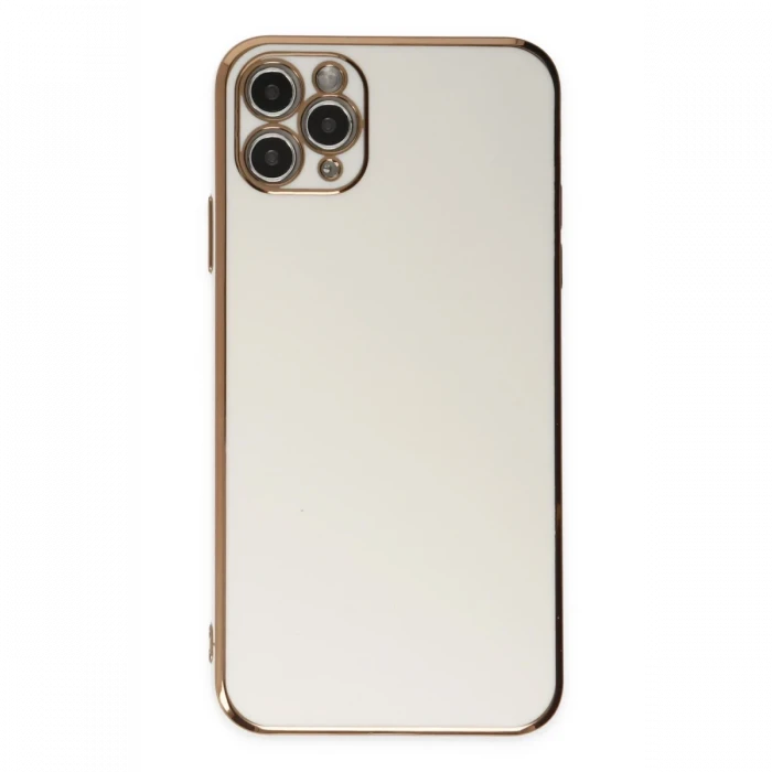 Apple iPhone 11 Pro Max Kılıf Volet Silikon - Beyaz