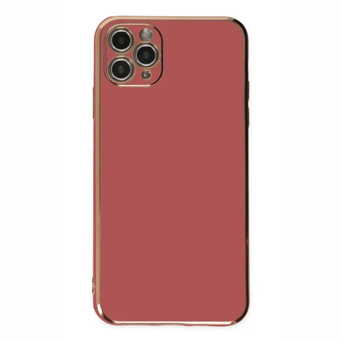 Apple iPhone 11 Pro Max Kılıf Volet Silikon - Kırmızı