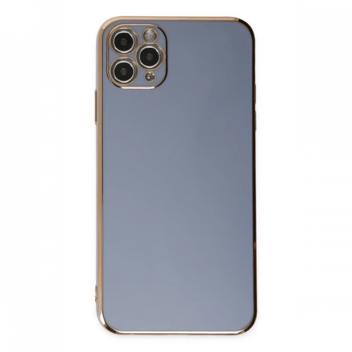 Apple iPhone 11 Pro Max Kılıf Volet Silikon - Mavi