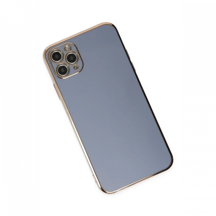 Apple iPhone 11 Pro Max Kılıf Volet Silikon - Mavi
