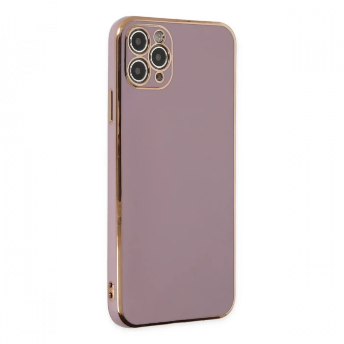 Apple iPhone 11 Pro Max Kılıf Volet Silikon - Mor