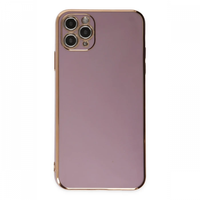Apple iPhone 11 Pro Max Kılıf Volet Silikon - Mor