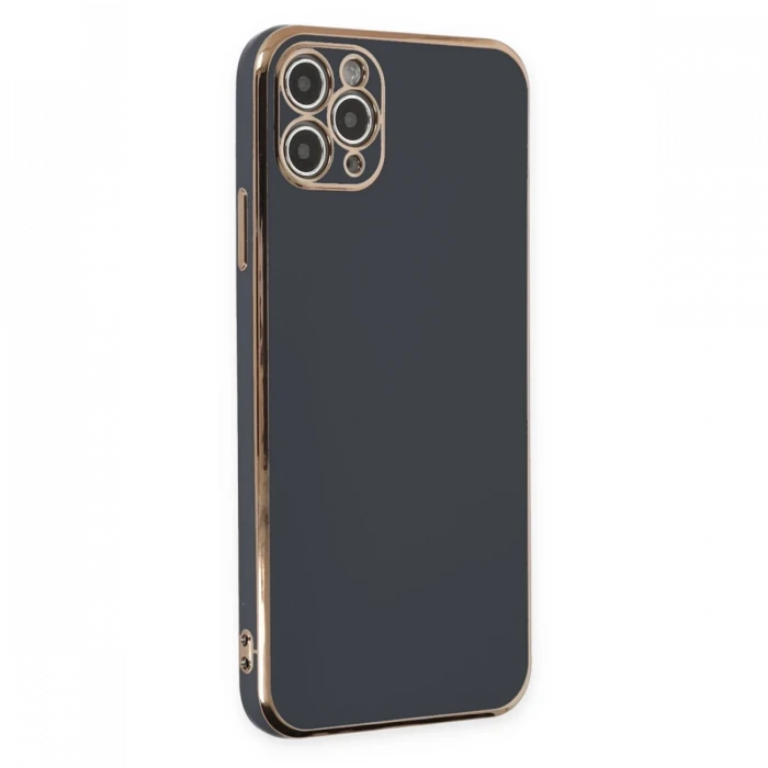 Apple iPhone 11 Pro Max Kılıf Volet Silikon - Siyah