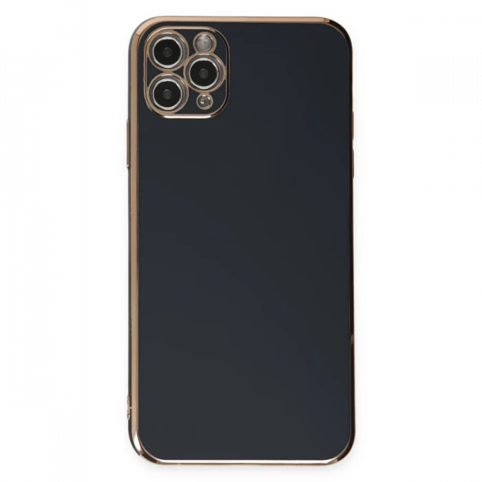 Apple iPhone 11 Pro Max Kılıf Volet Silikon - Siyah