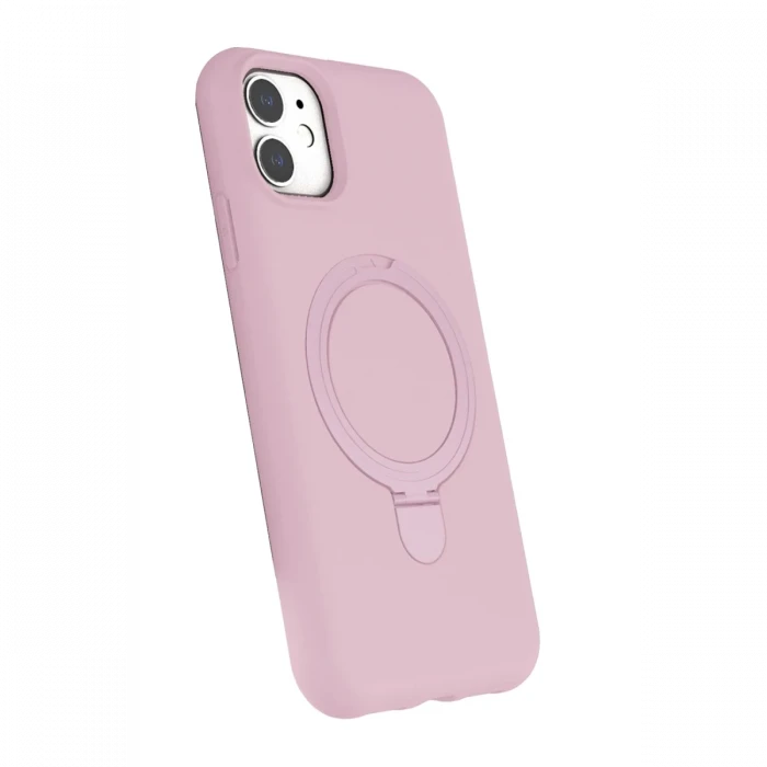 Apple iPhone 11 Regal Magsafe Standlı Kapak - Açık Pembe
