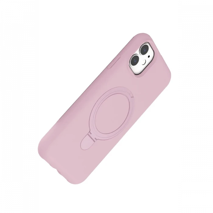 Apple iPhone 11 Regal Magsafe Standlı Kapak - Açık Pembe