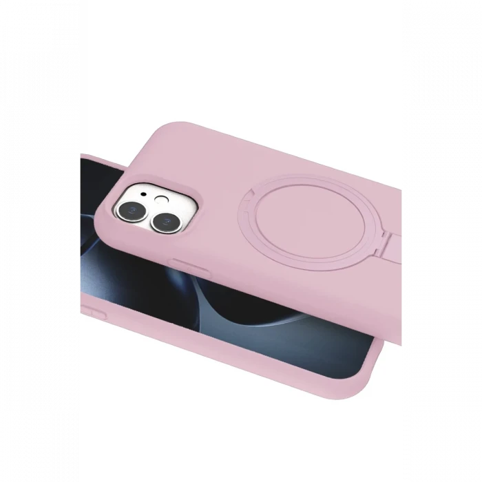 Apple iPhone 11 Regal Magsafe Standlı Kapak - Açık Pembe