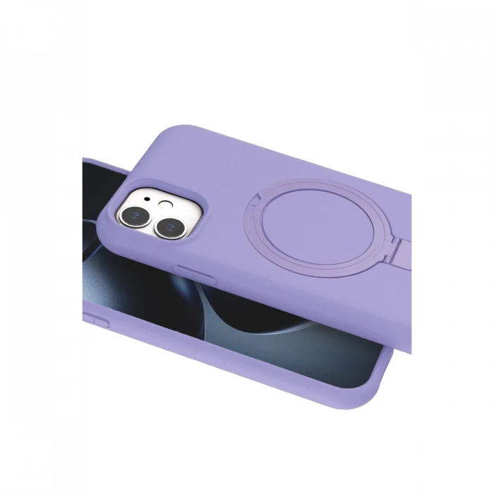 Apple iPhone 11 Regal Magsafe Standlı Kapak - Lila