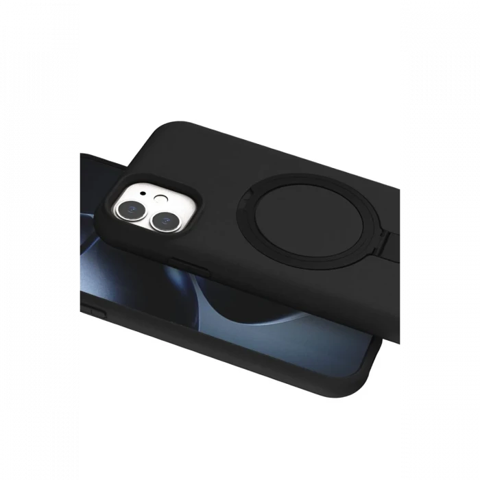 Apple iPhone 11 Regal Magsafe Standlı Kapak - Siyah