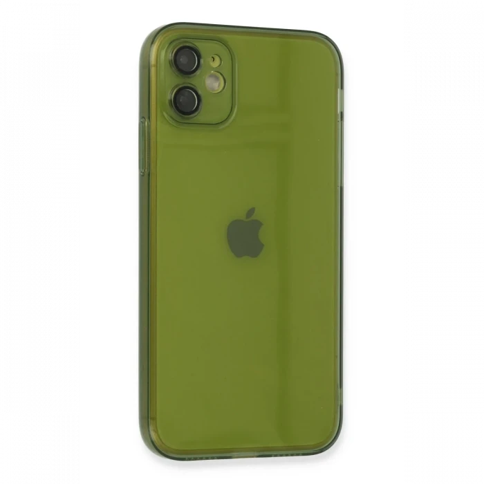 Apple iPhone 12 Kılıf Fly Lens Silikon - Yeşil