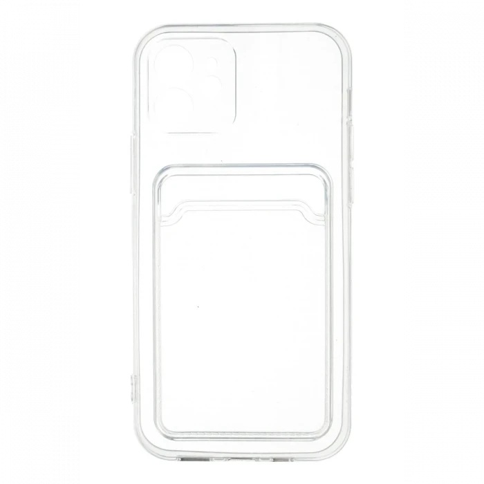 Apple iPhone 12 Kılıf Kart Şeffaf Silikon - Şeffaf