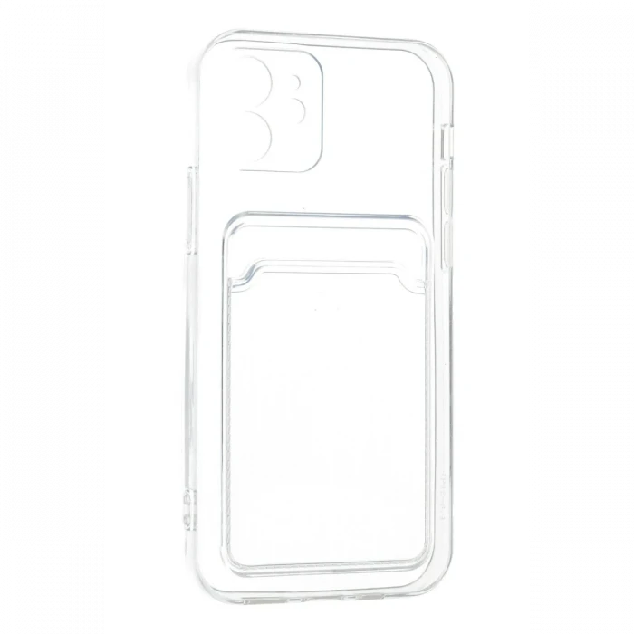 Apple iPhone 12 Kılıf Kart Şeffaf Silikon - Şeffaf