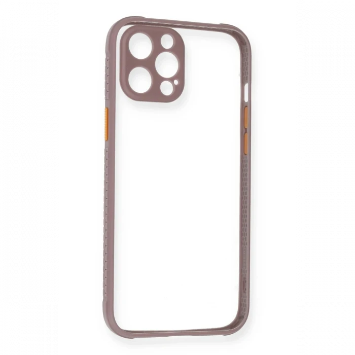 Apple iPhone 12 Kılıf Miami Şeffaf Silikon - Açık Mor