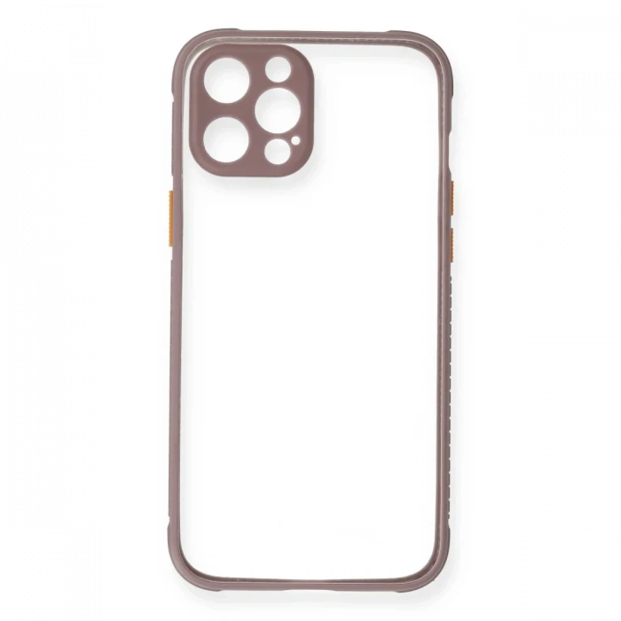 Apple iPhone 12 Kılıf Miami Şeffaf Silikon - Açık Mor