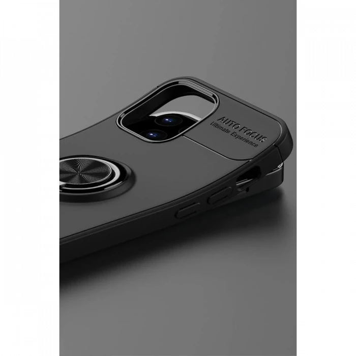 Apple iPhone 12 Kılıf Range Yüzüklü Silikon - Kırmızı