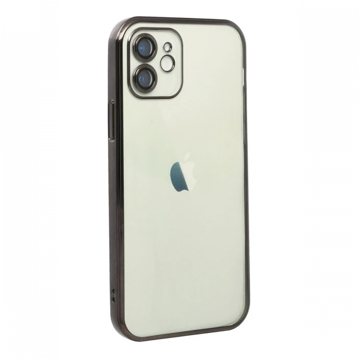Apple iPhone 12 Kılıf Razer Lensli Silikon - Siyah