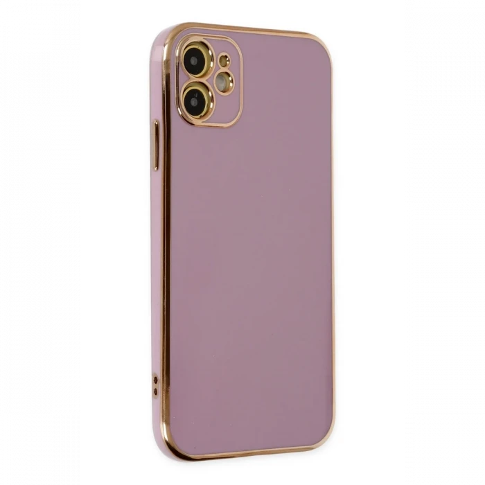 Apple iPhone 12 Kılıf Volet Silikon - Mor
