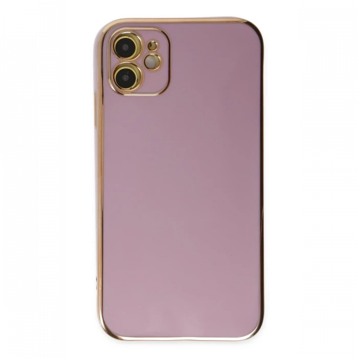 Apple iPhone 12 Kılıf Volet Silikon - Mor